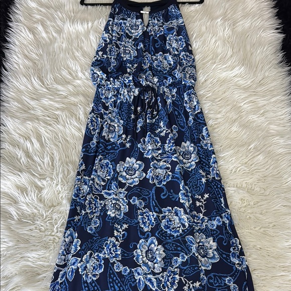 Enfocus Studio Dresses & Skirts - Enfocus Studio Blue Halter Maxi Sundress